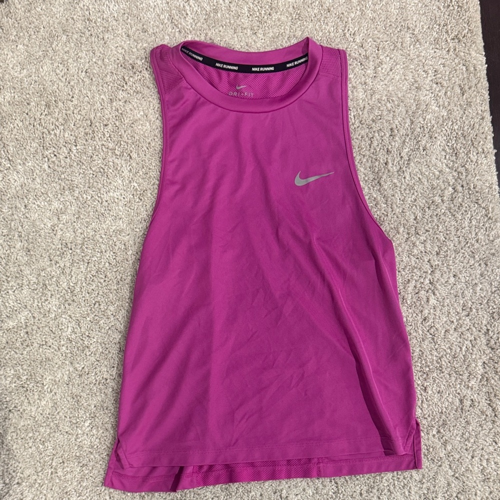 Nike Pink and Silver Sleeveless Top